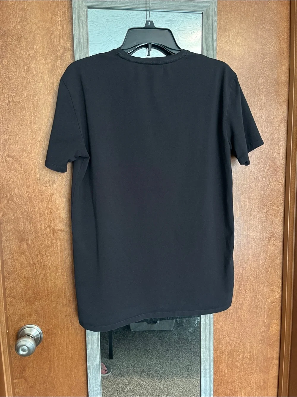 GUESS Black Short-Sleeve Tee with Holographic Triangle Logo - Picture 4 of 4